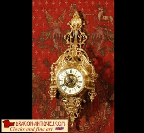Antique French Cartel Wall Clock
by Japy Freres, French - Circa 1880.